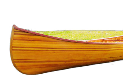 28.5" X 144" X 21" Wooden Canoe With Ribs Curved Bow