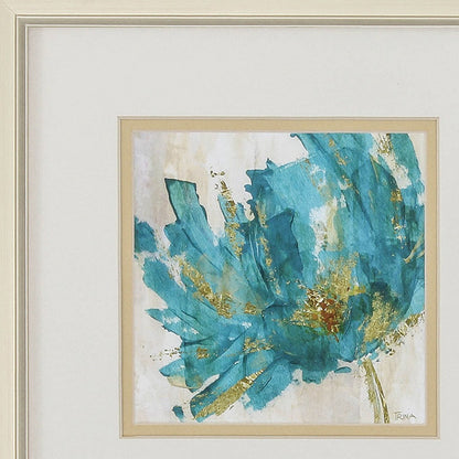 12" X 12" Champagne Gold Color Frame  Blue Infusion (Set Of 2)