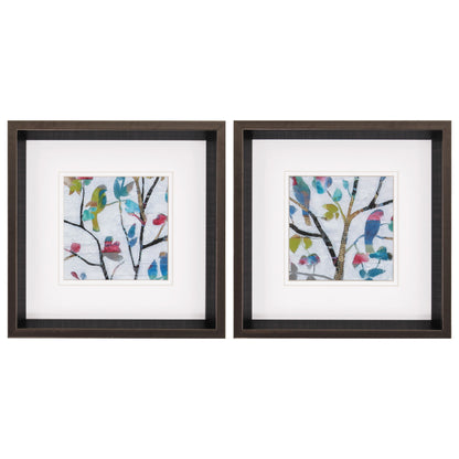 12" X 12" Brushed Silver Frame Woodland Story (Set Of 2)