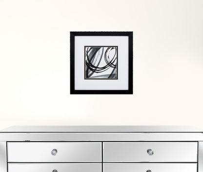 11" X 11" Silver Frame Black Rings (Set Of 2)