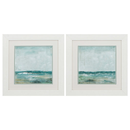 19" X 19" White Frame Cape Cod (Set Of 2)