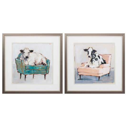 17" X 17" Metallic Bronze Frame Mooving In (Set Of 2)