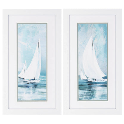 15" X 27" White Frame Soft Sail (Set Of 2)