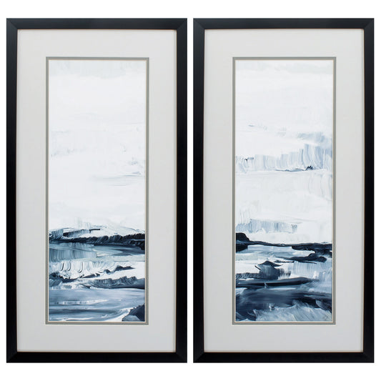 13" X 25" Silver Frame Freedom Of The Sea (Set Of 2)