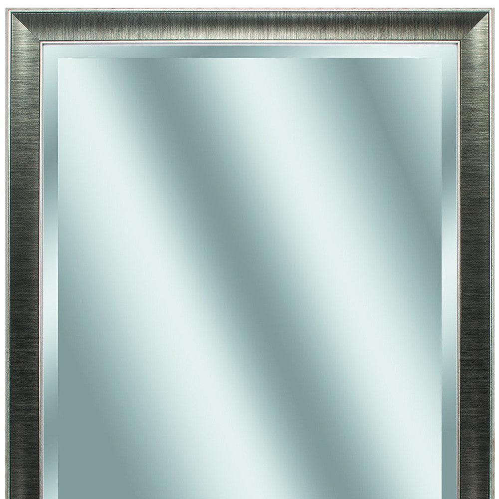 34" Rectangle Wall Mounted Accent Mirror With Frame
