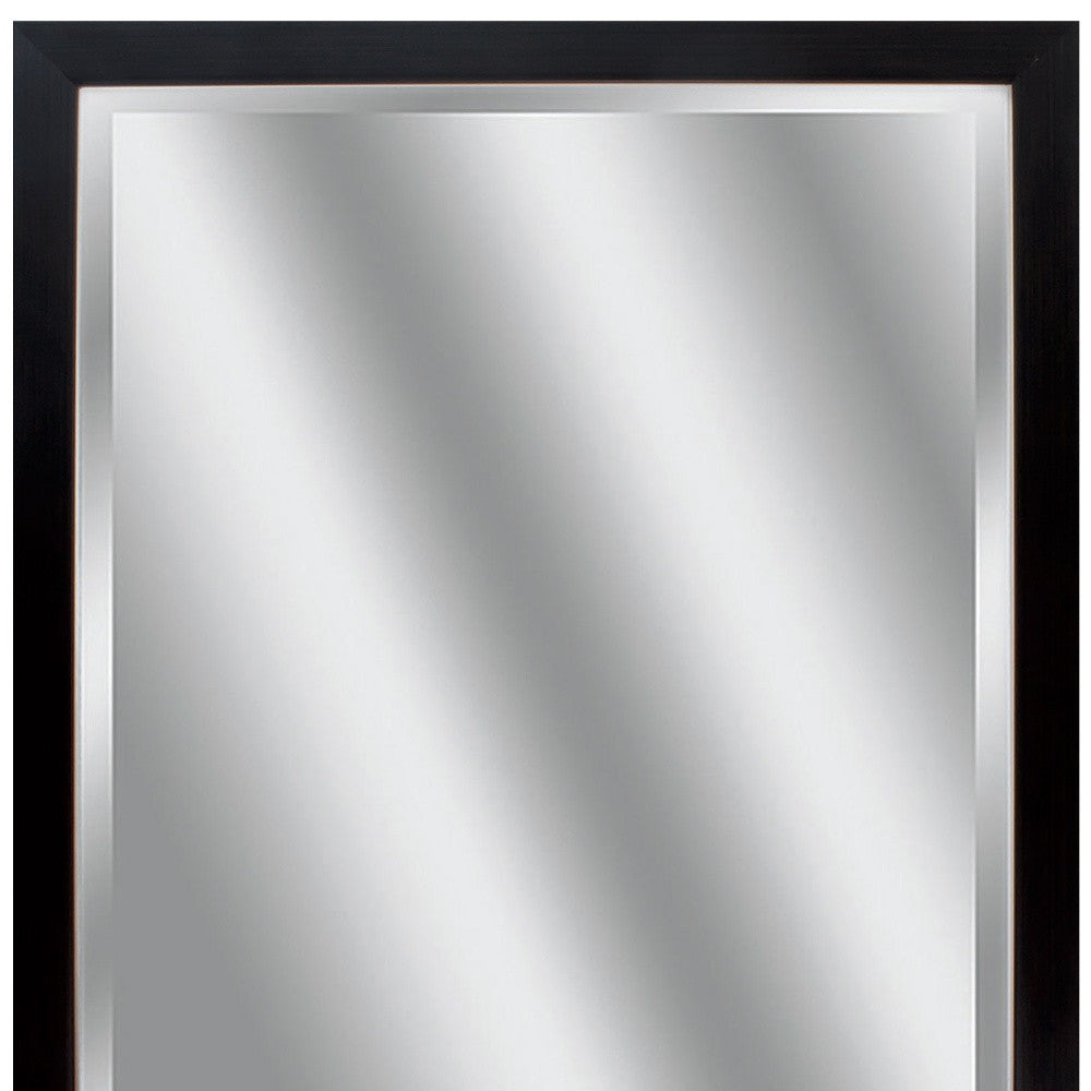 Black Rectangle Accent Polystyrene Mirror