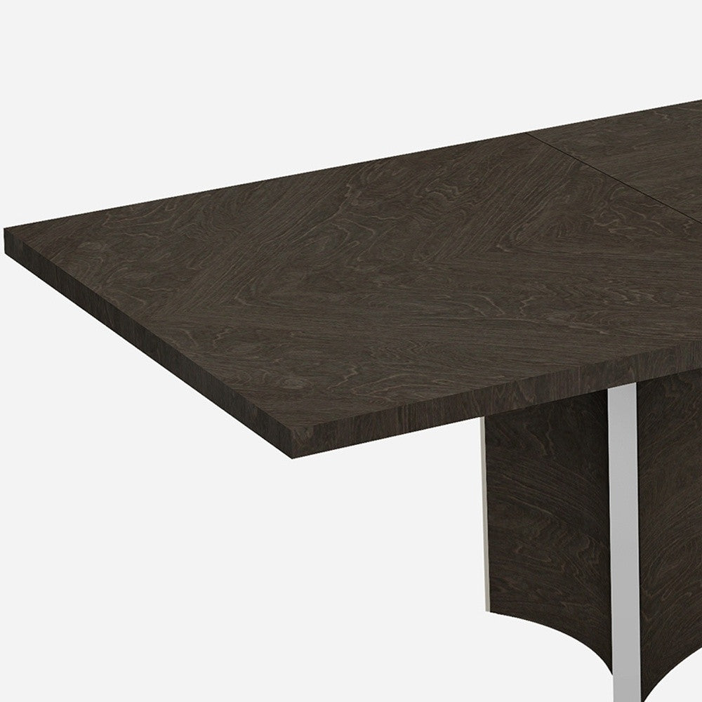 99" Gray Brown Solid Wood Dining Table