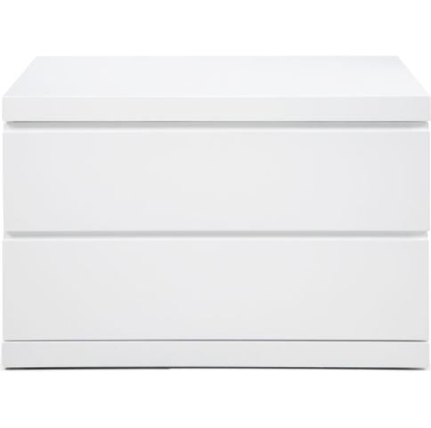20" White Two Drawers Nightstand