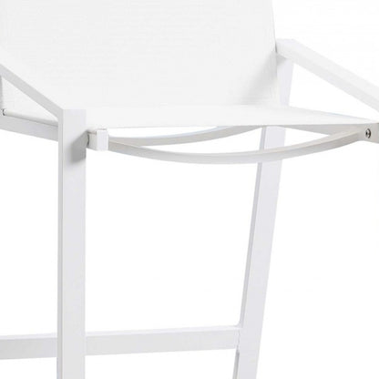 Set Of 2 White Stainless Steel Bar Stools