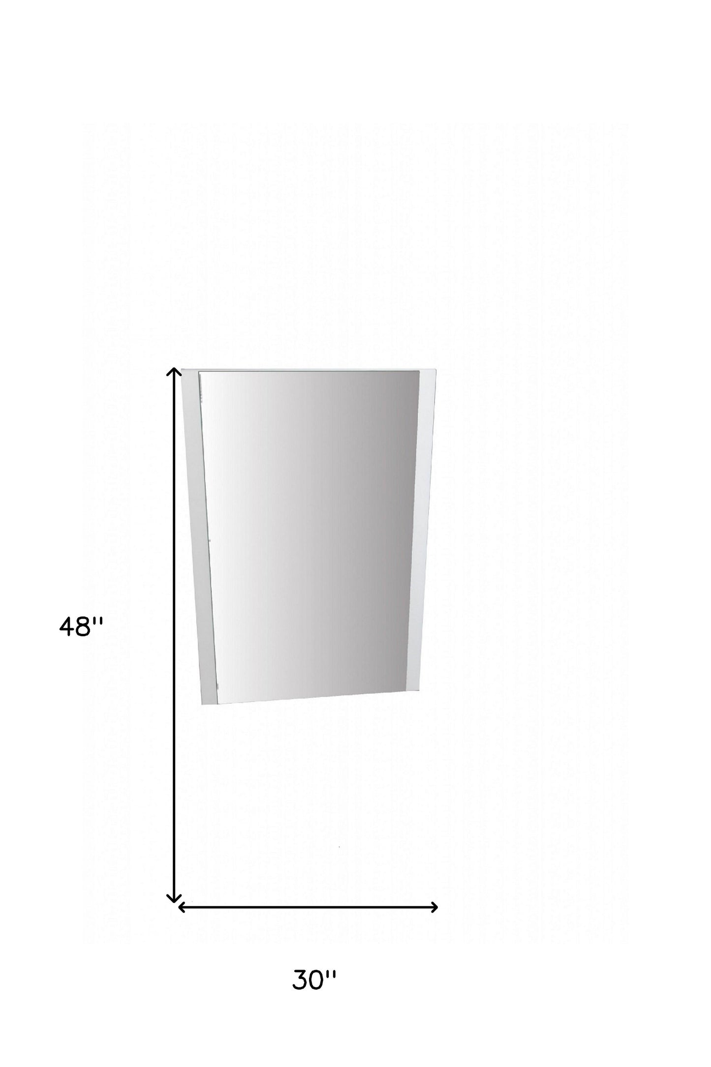 48" Rectangle Wall Mounted Accent Mirror With Frame