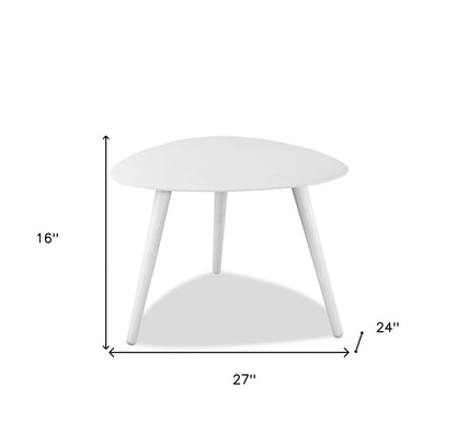 16" White Aluminum End Table