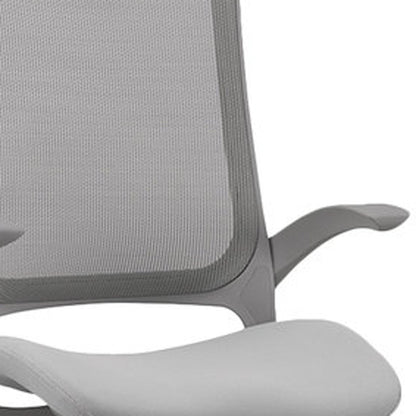 Gray Adjustable Swivel Mesh Rolling Office Chair