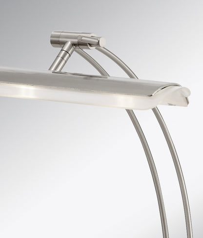 Wide Angle Adjustable Brushed Steel Metal Led Desk Lamp