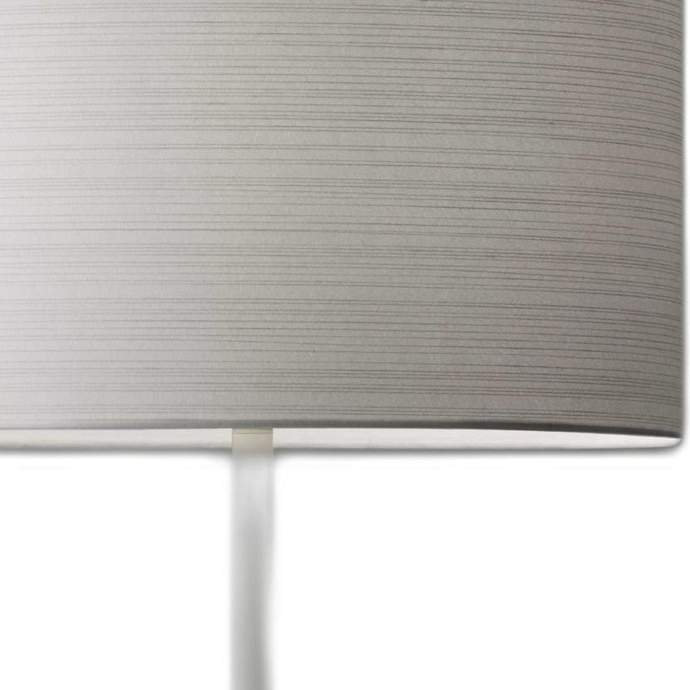 White On White Metal Table Lamp
