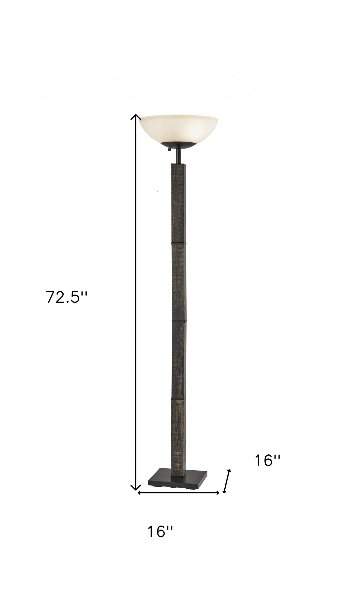 Black Wood Deco Torchiere