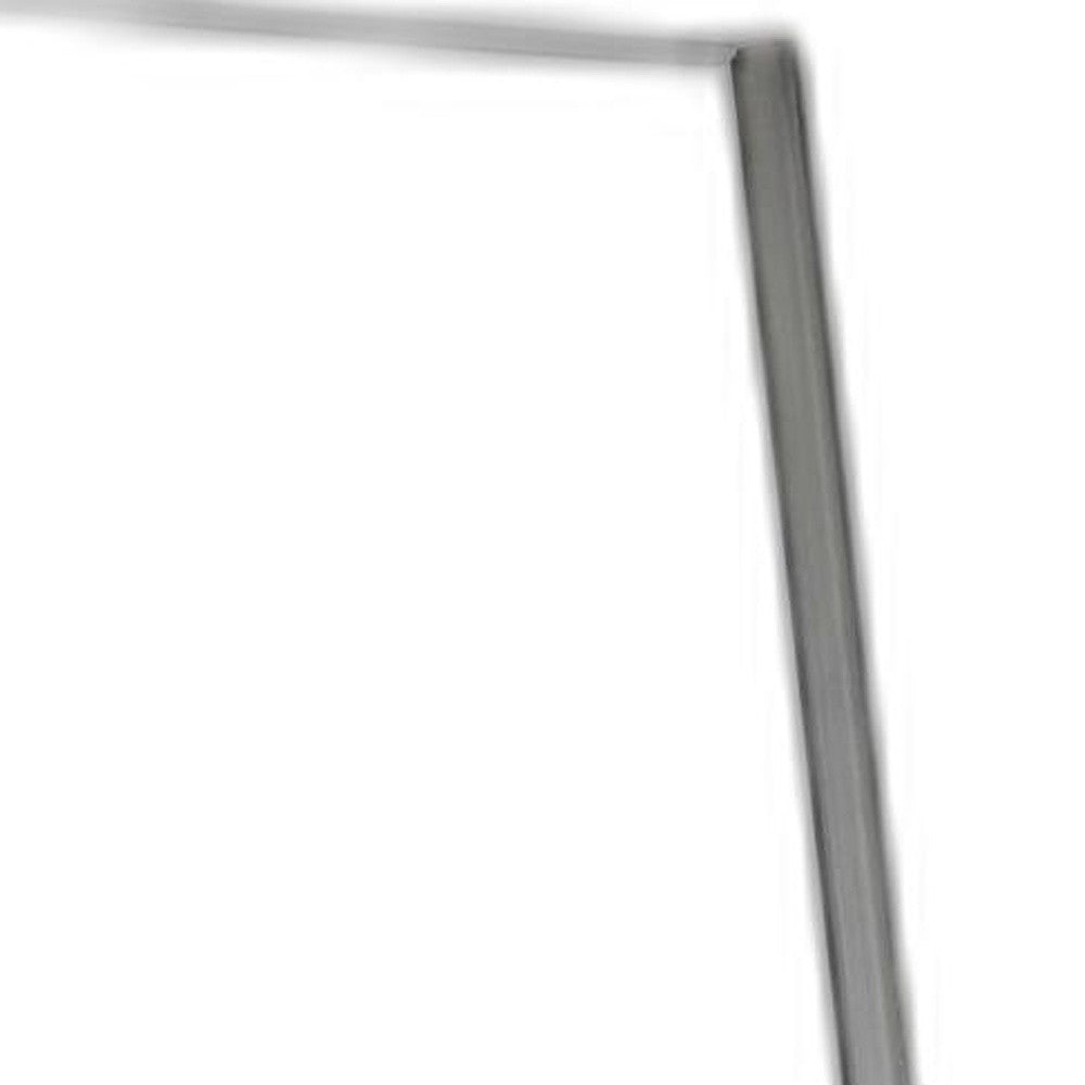 Silver Rectangle Cheval Standing Metal Mirror