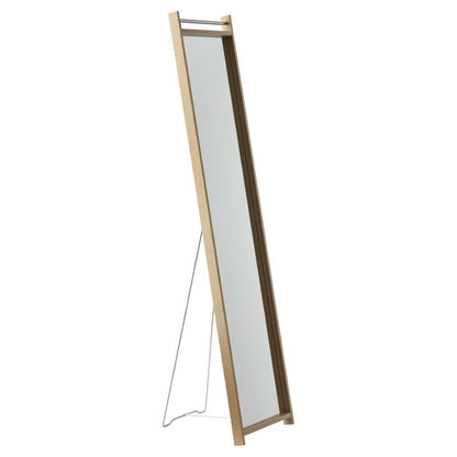 Natural Brown Rectangle Cheval Standing Mirror