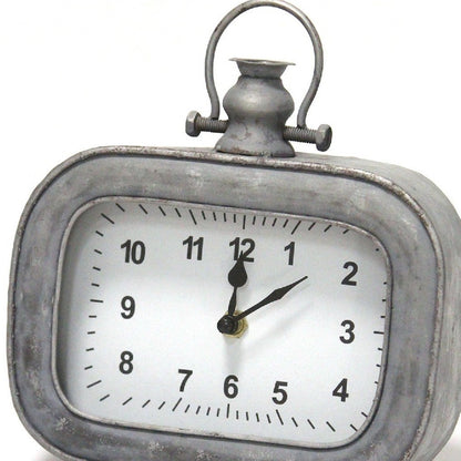 Distressed Arabic Metal Table Clock