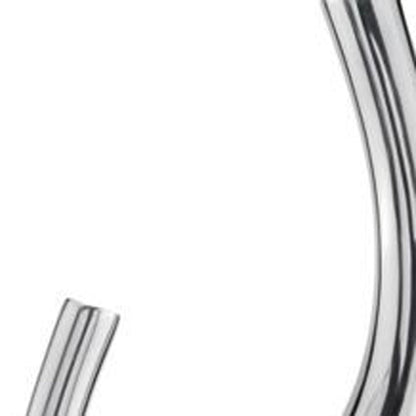 Set Of 2 Modern Tall Silver Squiggly Floor Vases