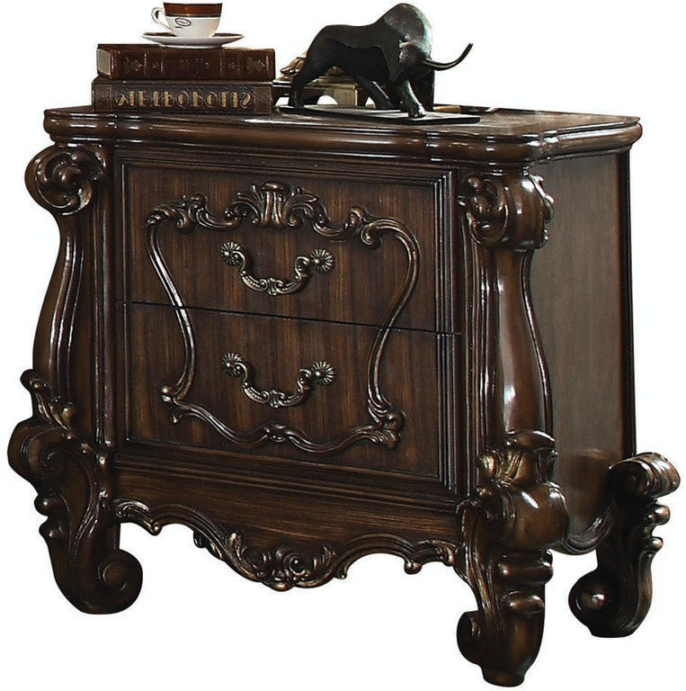 31" Brown Two Drawers Nightstand