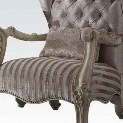 34" Golden Brown And Chocolate Velvet Tufted Chesterfield Chair