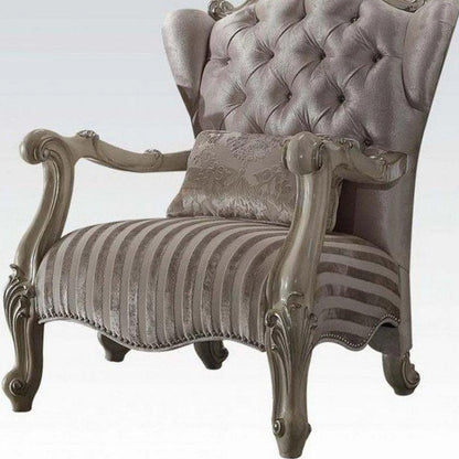 34" Golden Brown And Chocolate Velvet Tufted Chesterfield Chair