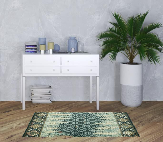 9'X12' Slate Blue Machine Woven Pinegrove Lodge Indoor Area Rug
