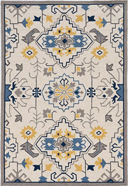 2' X 3' Ivory Polypropylene Accent Rug