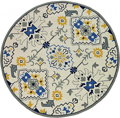 2' X 3' Ivory Polypropylene Accent Rug