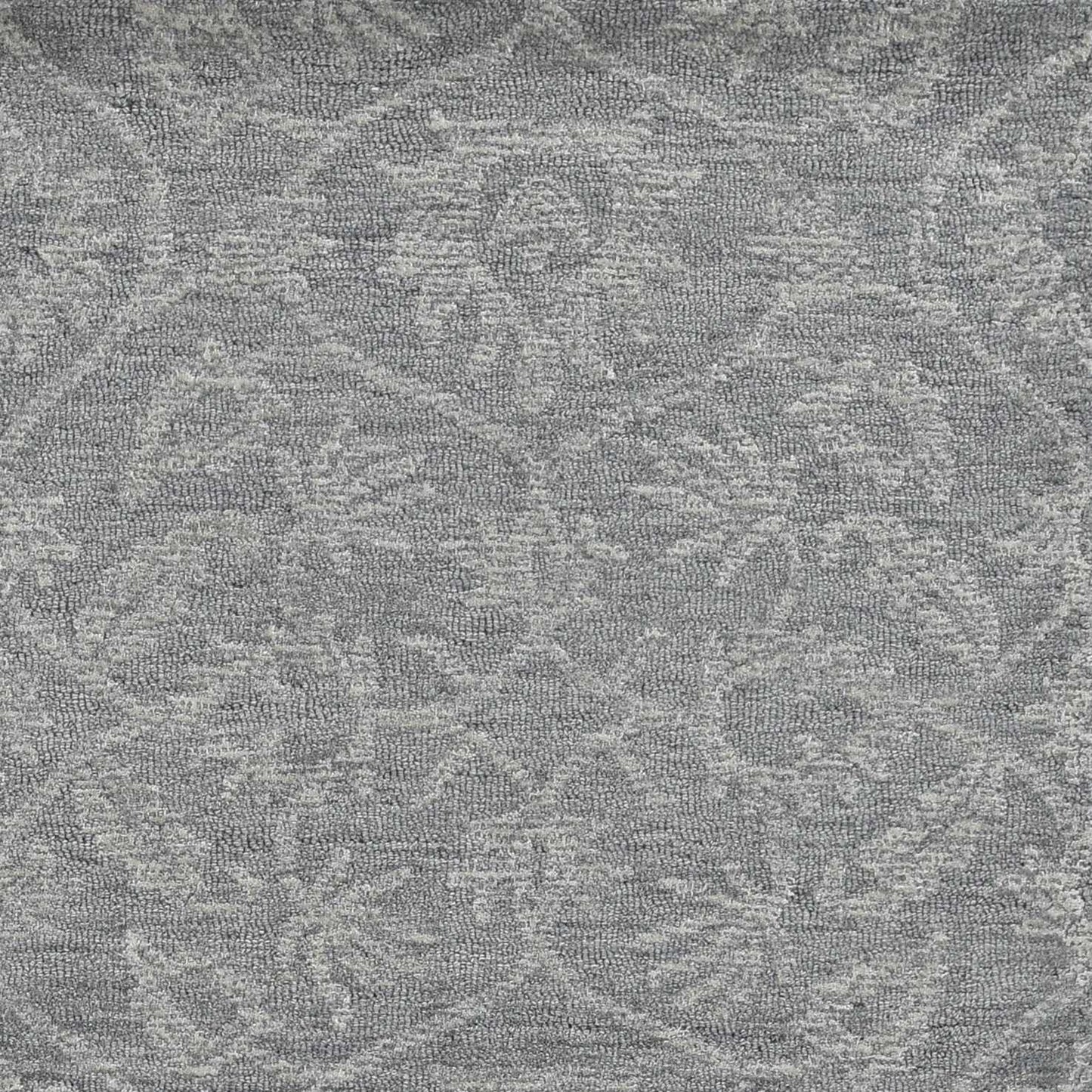5' X 7' Grey Floral Vines Wool Indoor Area Rug