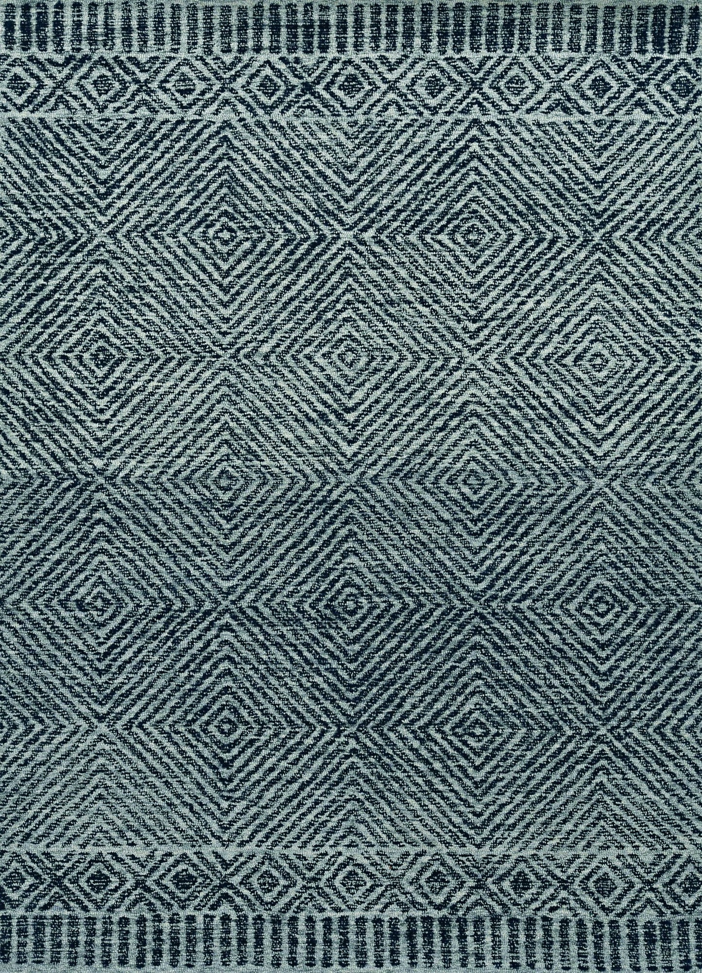 108 X 156 Grey Or  Black Wool Rug