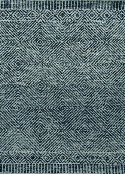 108 X 156 Grey Or  Black Wool Rug