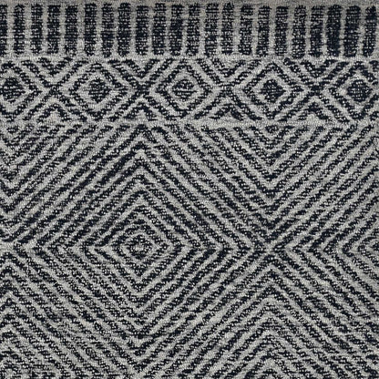 108 X 156 Grey Or  Black Wool Rug