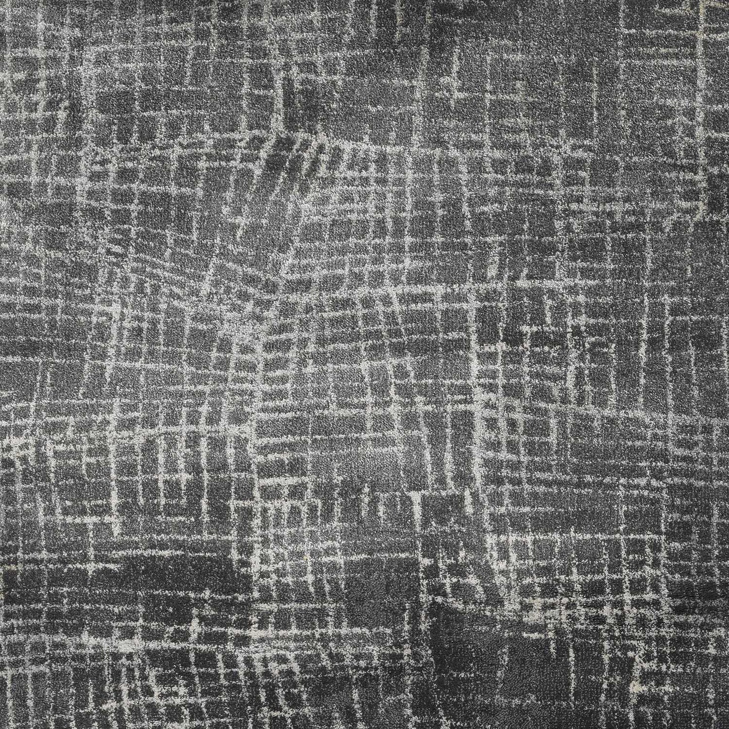 5'X8' Grey Machine Woven Abstract Scratch Indoor Area Rug