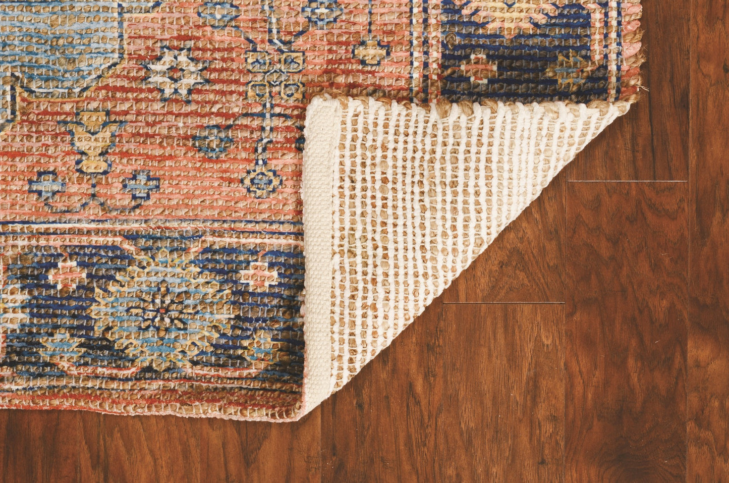 7'X12' Blue Hand Woven Traditional Medallion Indoor Area Rug