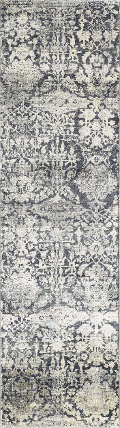 63 X 91 Grey Polyester Or  Viscose Rug