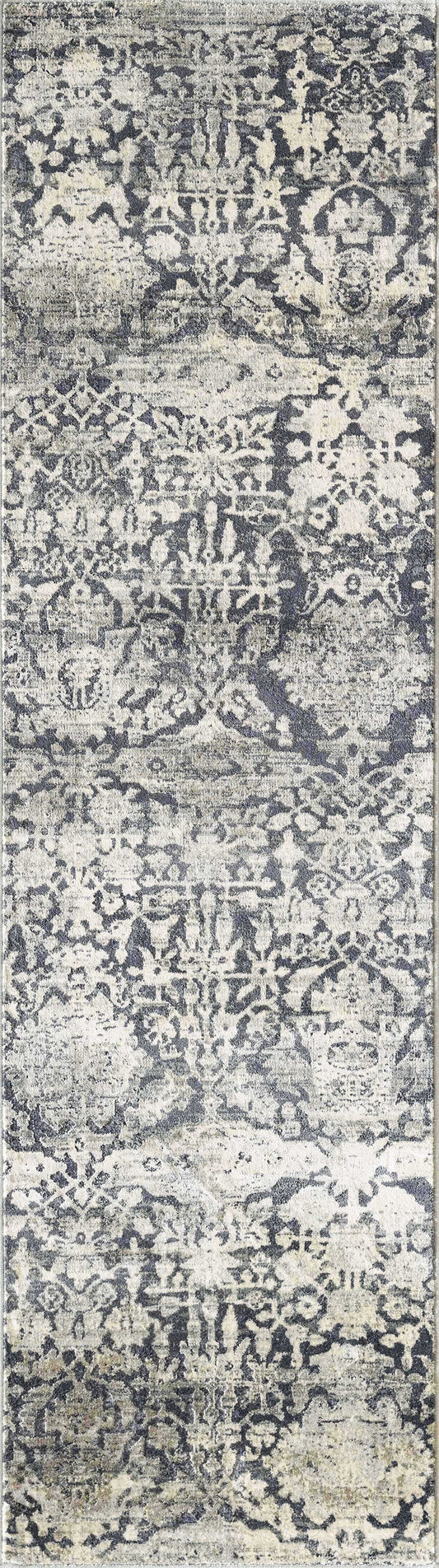 63 X 91 Grey Polyester Or  Viscose Rug