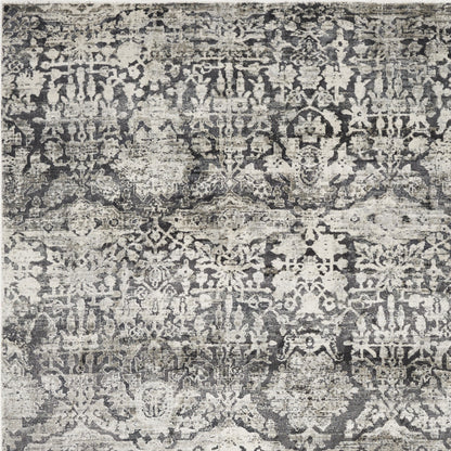 63 X 91 Grey Polyester Or  Viscose Rug