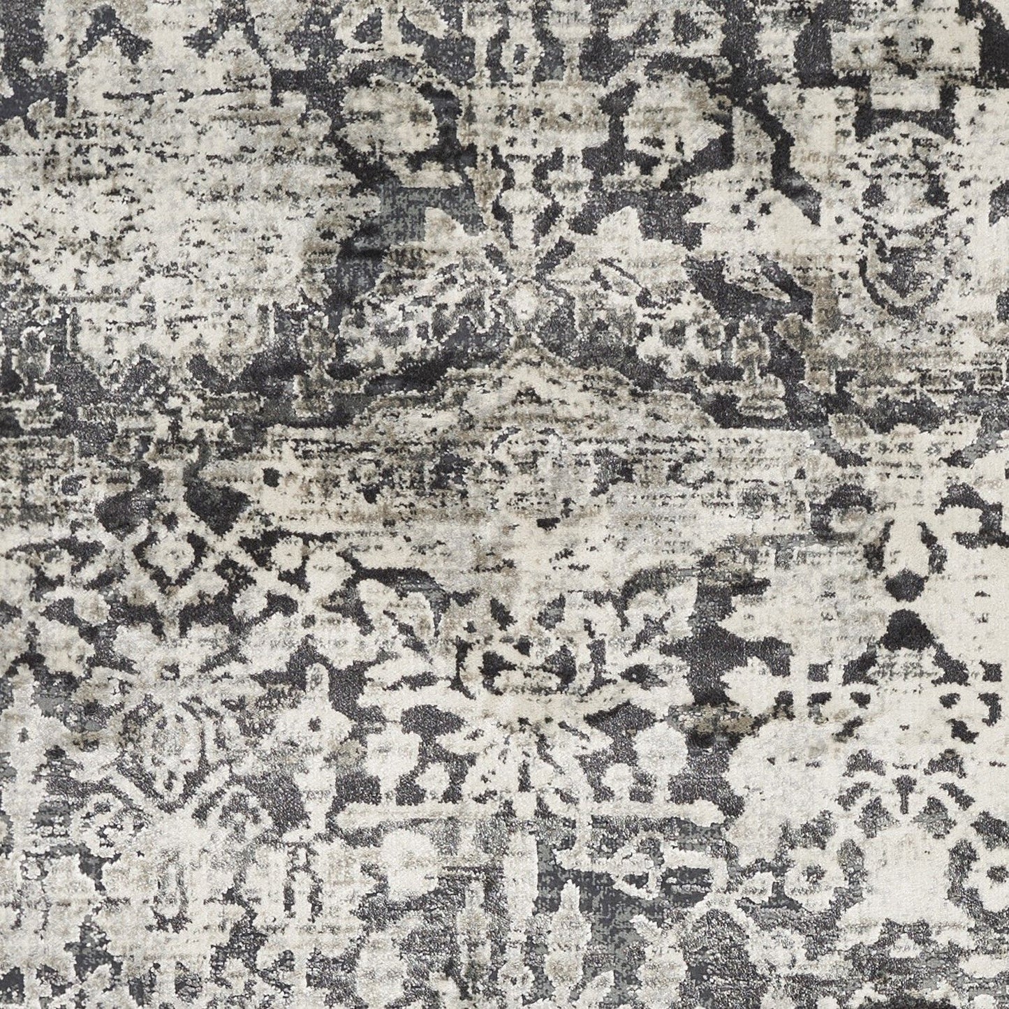 63 X 91 Grey Polyester Or  Viscose Rug
