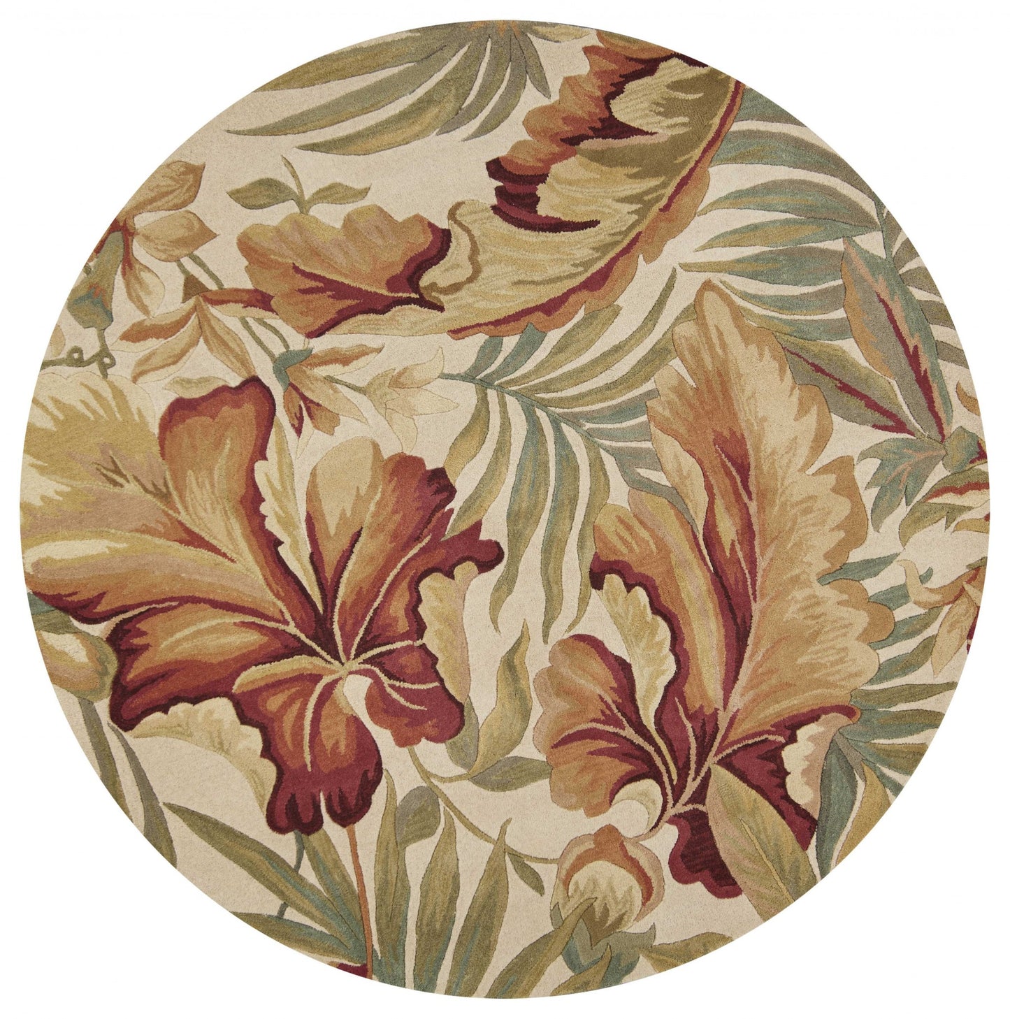 3'X5' Teal Machine Woven Floral Traditional Indoor Area Rug