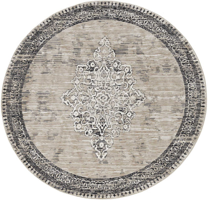 3'X5' Grey Blue Machine Woven Abstract Geometric Indoor Area Rug
