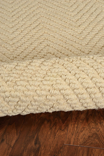 2'X4' Ivory Hand Woven Herringbone Jute Indoor Accent Rug