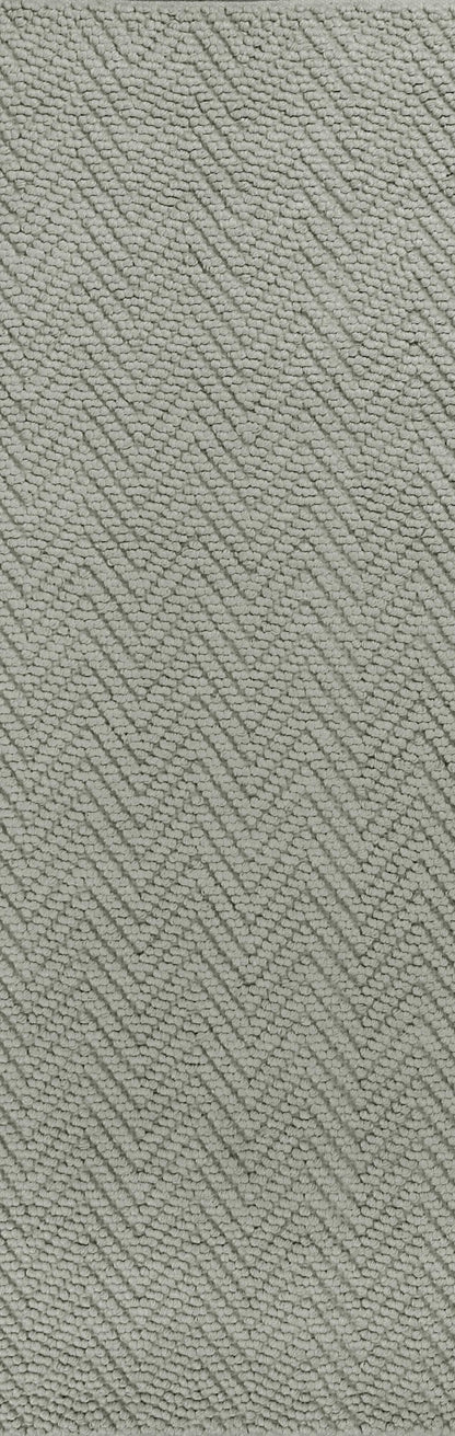 2'X4' Grey Heather Hand Woven Herringbone Jute Indoor Accent Rug