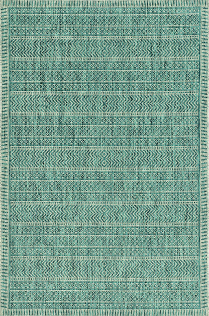 3' X 4' Teal Polypropylene Area Rug