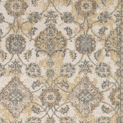 2' X 3' Ivory Sand Vintage Wool Accent Rug