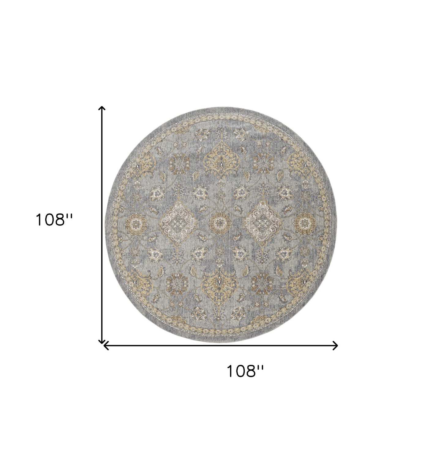 2'X3' Sage Green Machine Woven Vintage Traditional Indoor Accent Rug