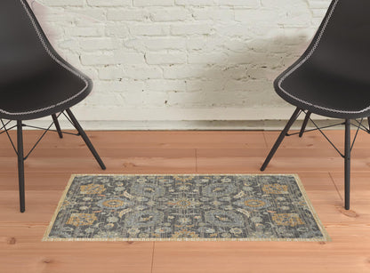 5'X8' Taupe Machine Woven Traditional Indoor Area Rug