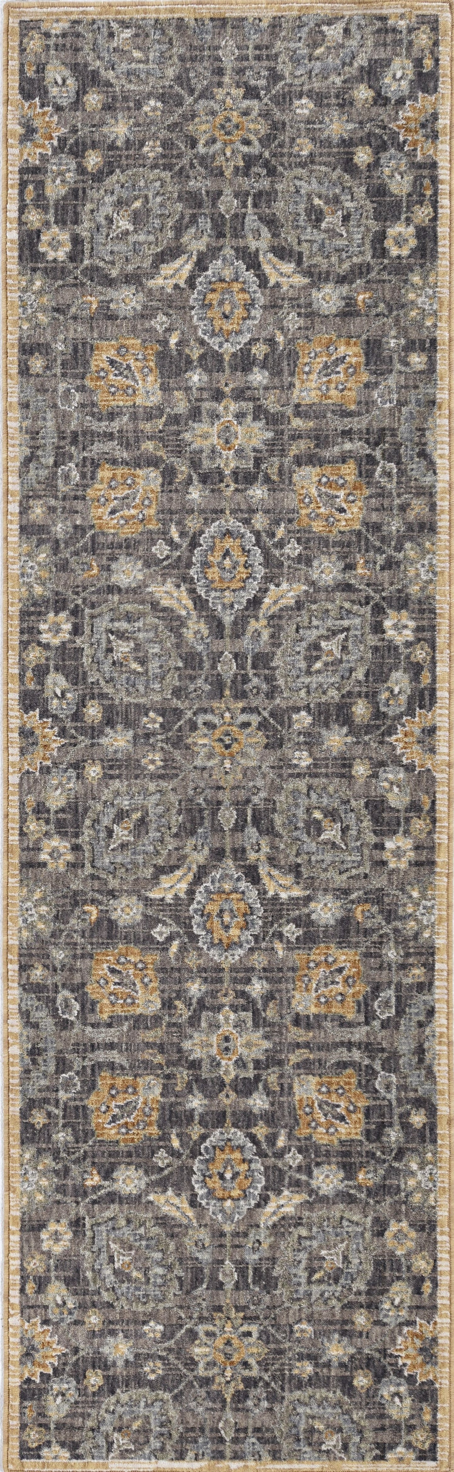 5'X8' Taupe Machine Woven Traditional Indoor Area Rug