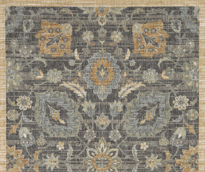 5'X8' Taupe Machine Woven Traditional Indoor Area Rug