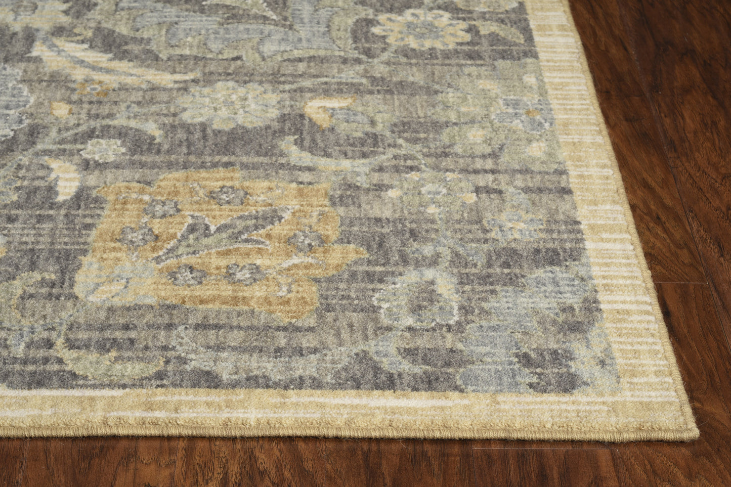 5'X8' Taupe Machine Woven Traditional Indoor Area Rug